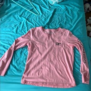 Vineyard Vines Pink Long Sleeve Tee Soccer